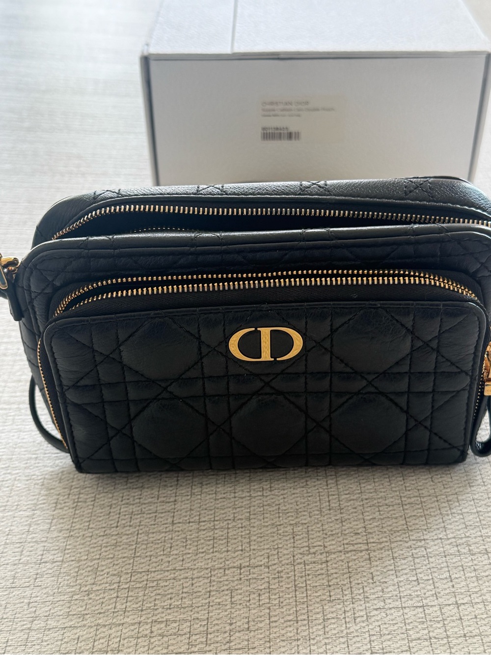Dior Supple Calfskin Caro Double Pouch Black - Picture 13 of 15